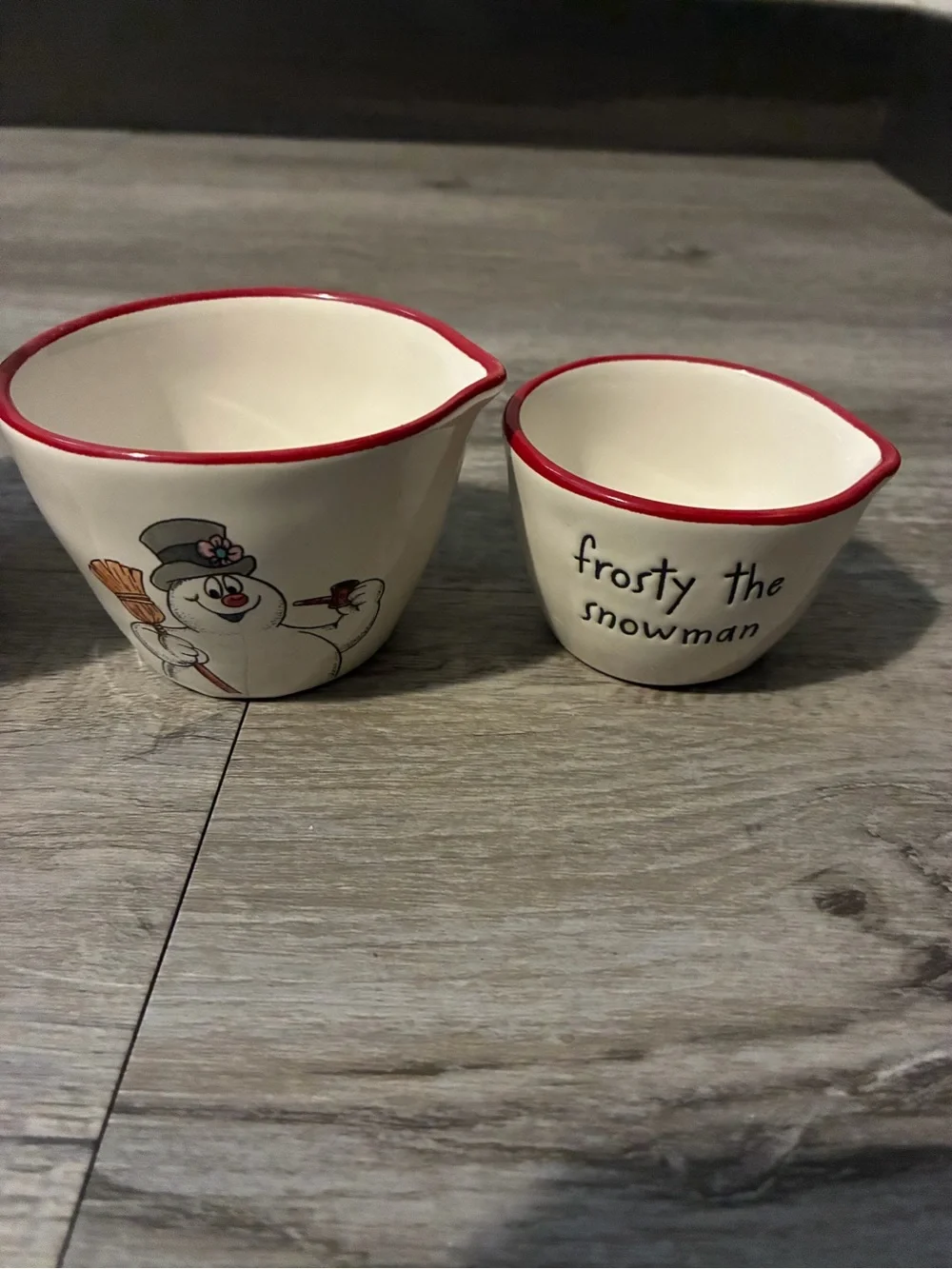 Rae Dunn frosty the snowman measuring cups